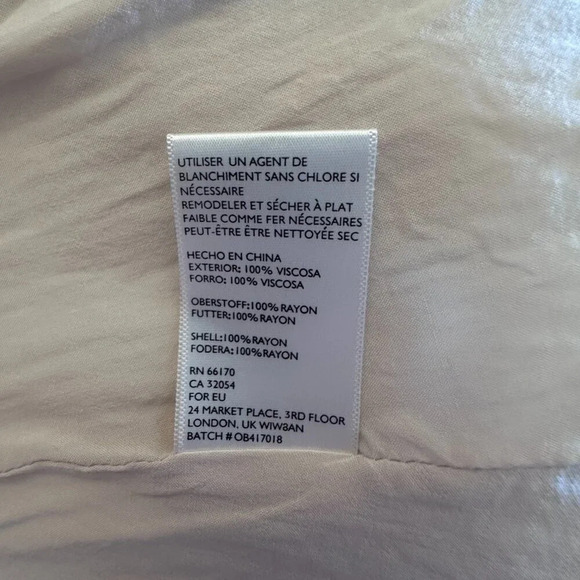 Women's L Kimchi Blue Strapless Cream Color Dress Fit Flare Pleated Sweetheart - Picture 12 of 12